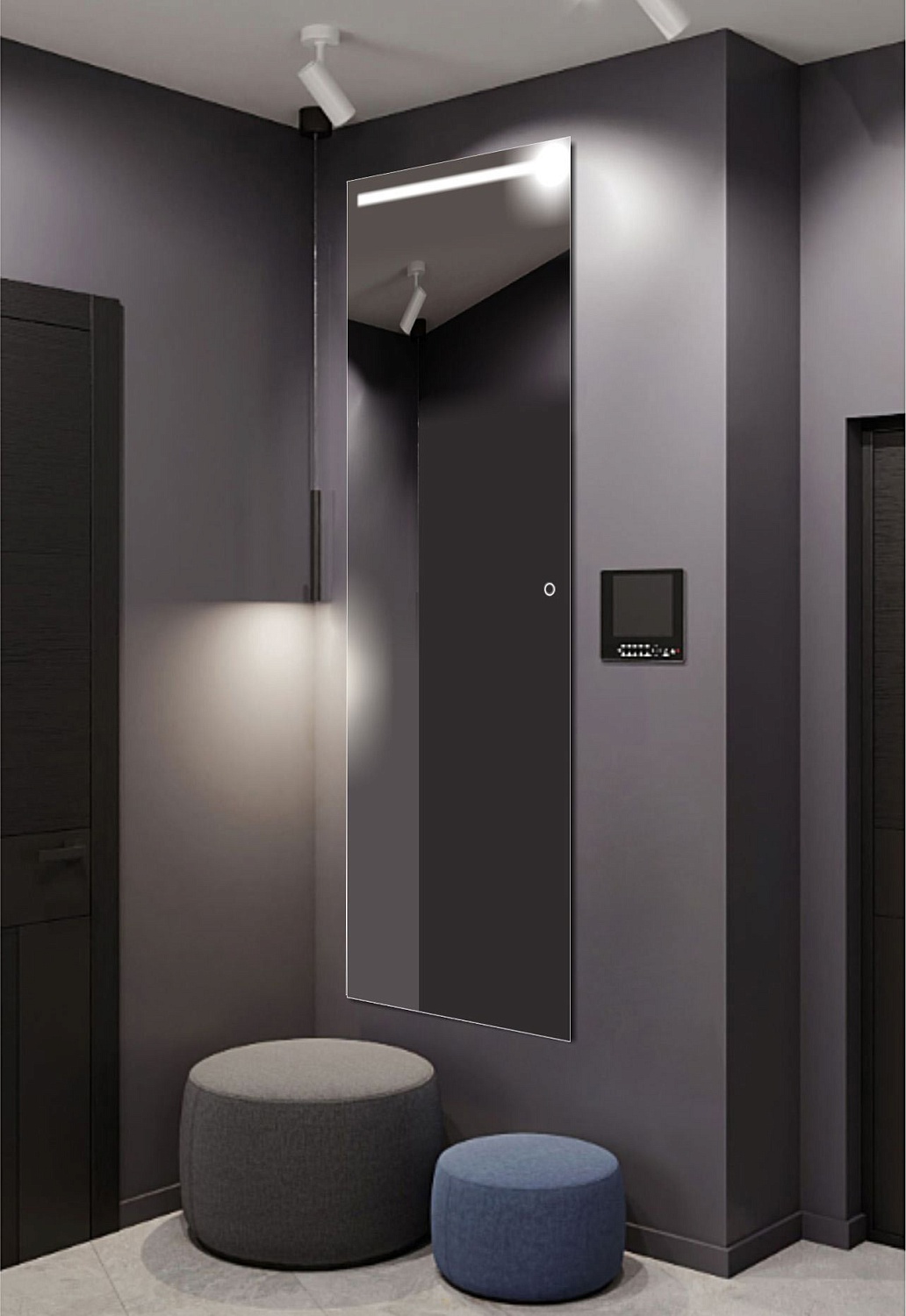 Прямоугольное зеркало с подсветкой А051К