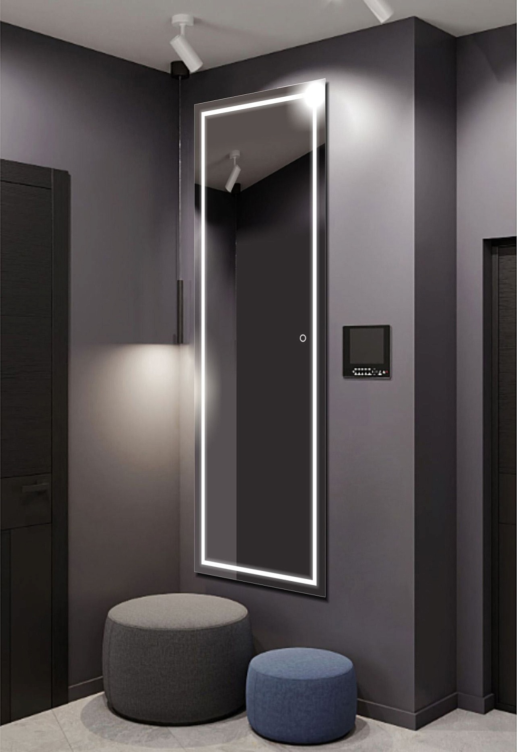 Прямоугольное зеркало с подсветкой А050К