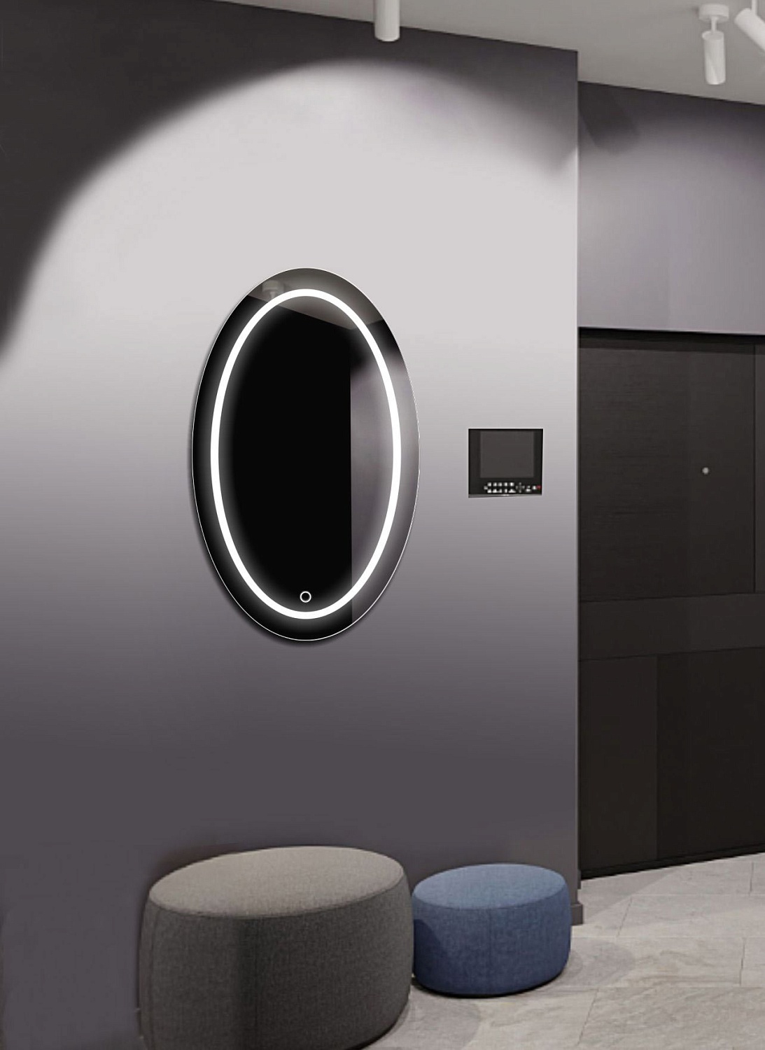 Овальное зеркало с подсветкой А072К