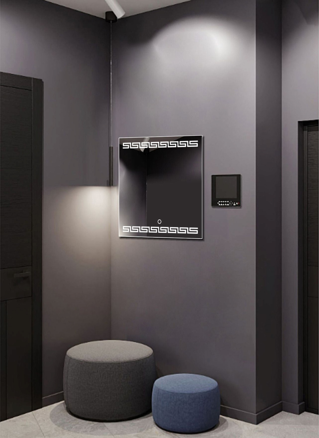 Квадратное зеркало с подсветкой А081К