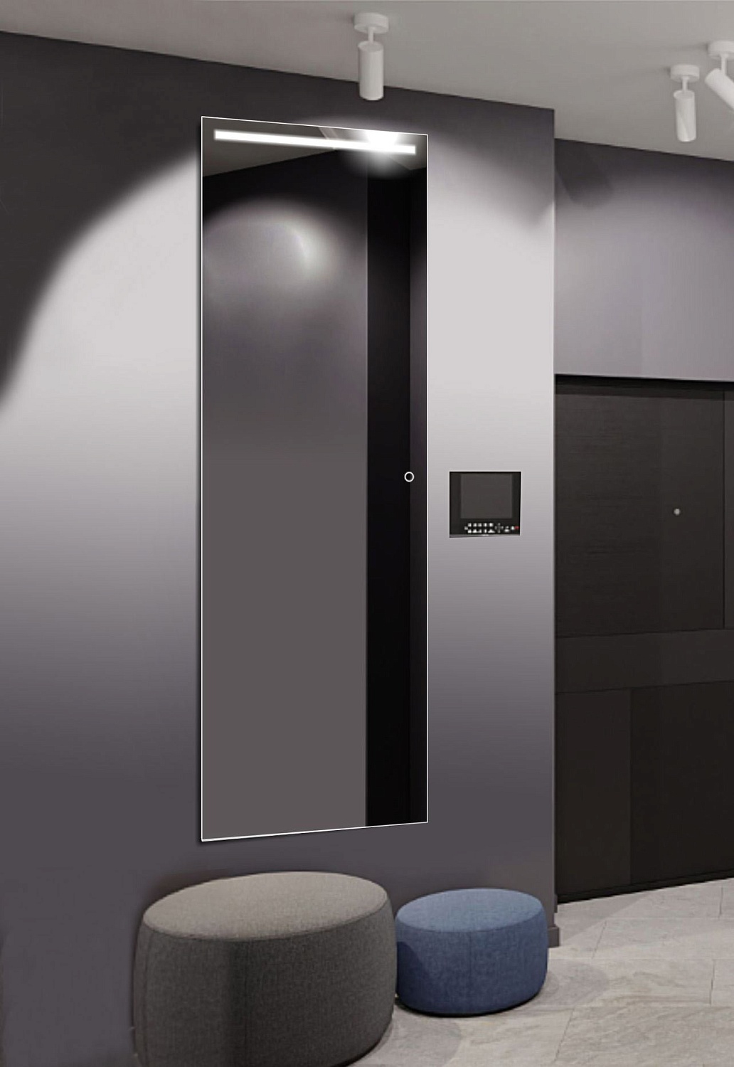 Прямоугольное зеркало с подсветкой А051К