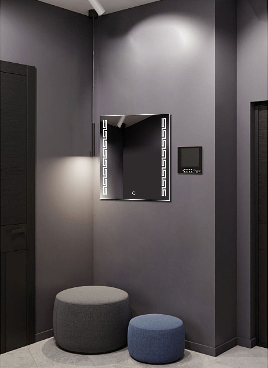 Квадратное зеркало с подсветкой А081К