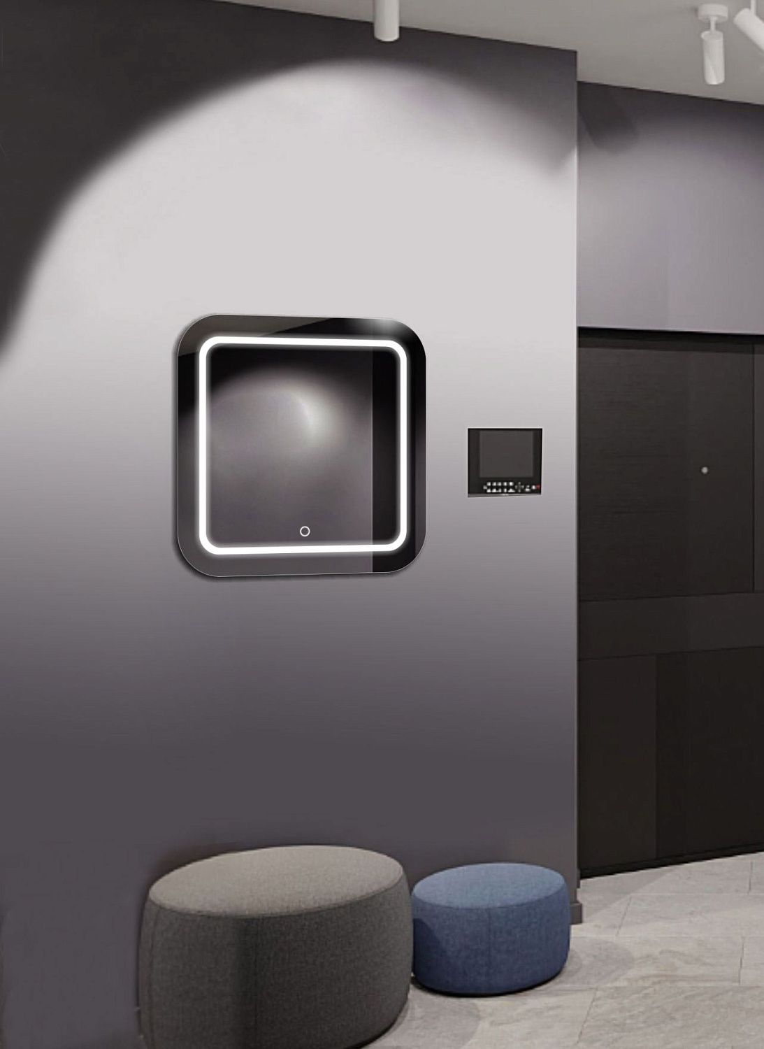 Квадратное зеркало с подсветкой А057К