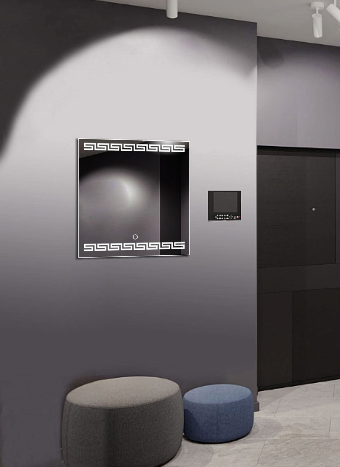 Квадратное зеркало с подсветкой А081К