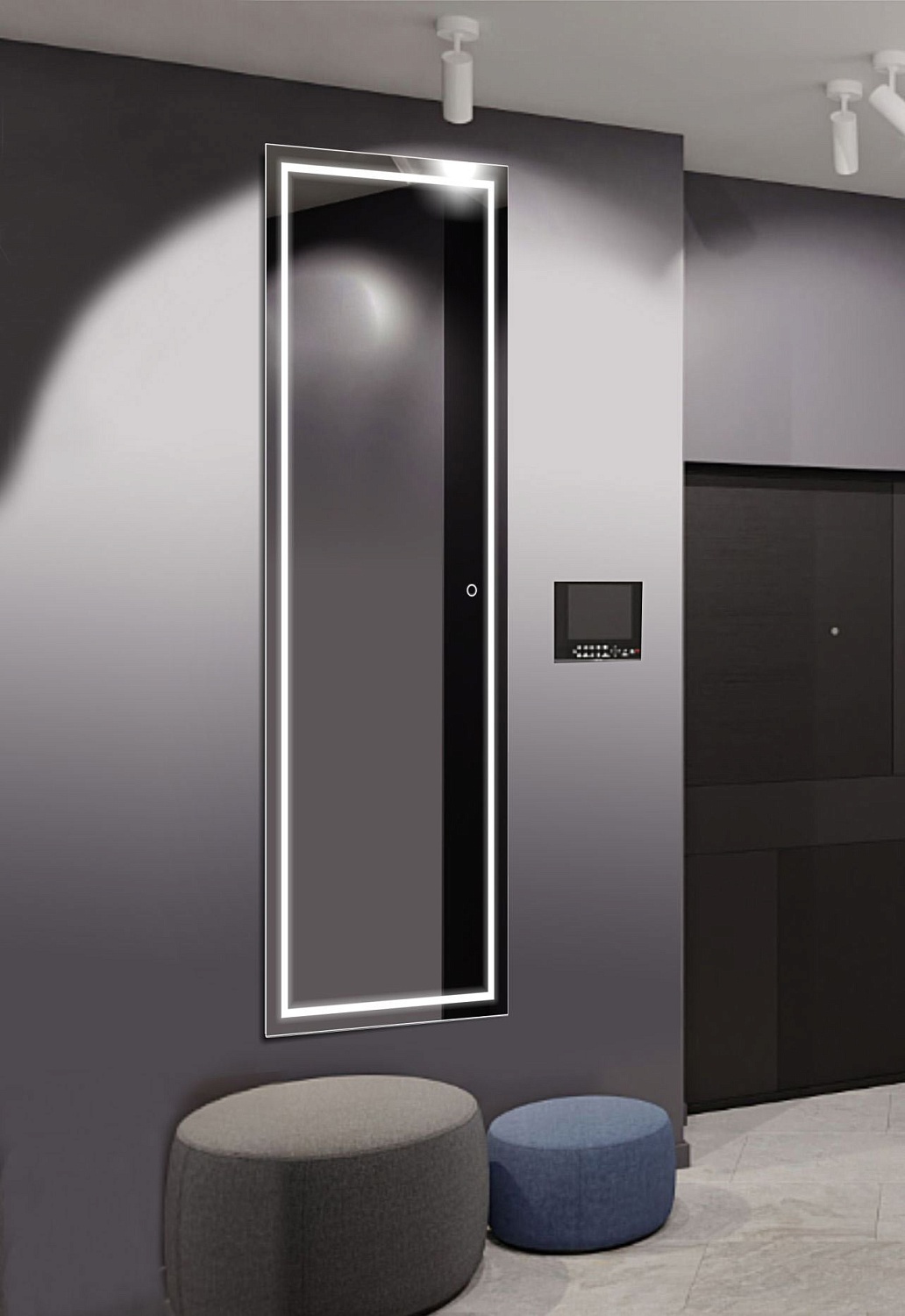 Прямоугольное зеркало с подсветкой А050К