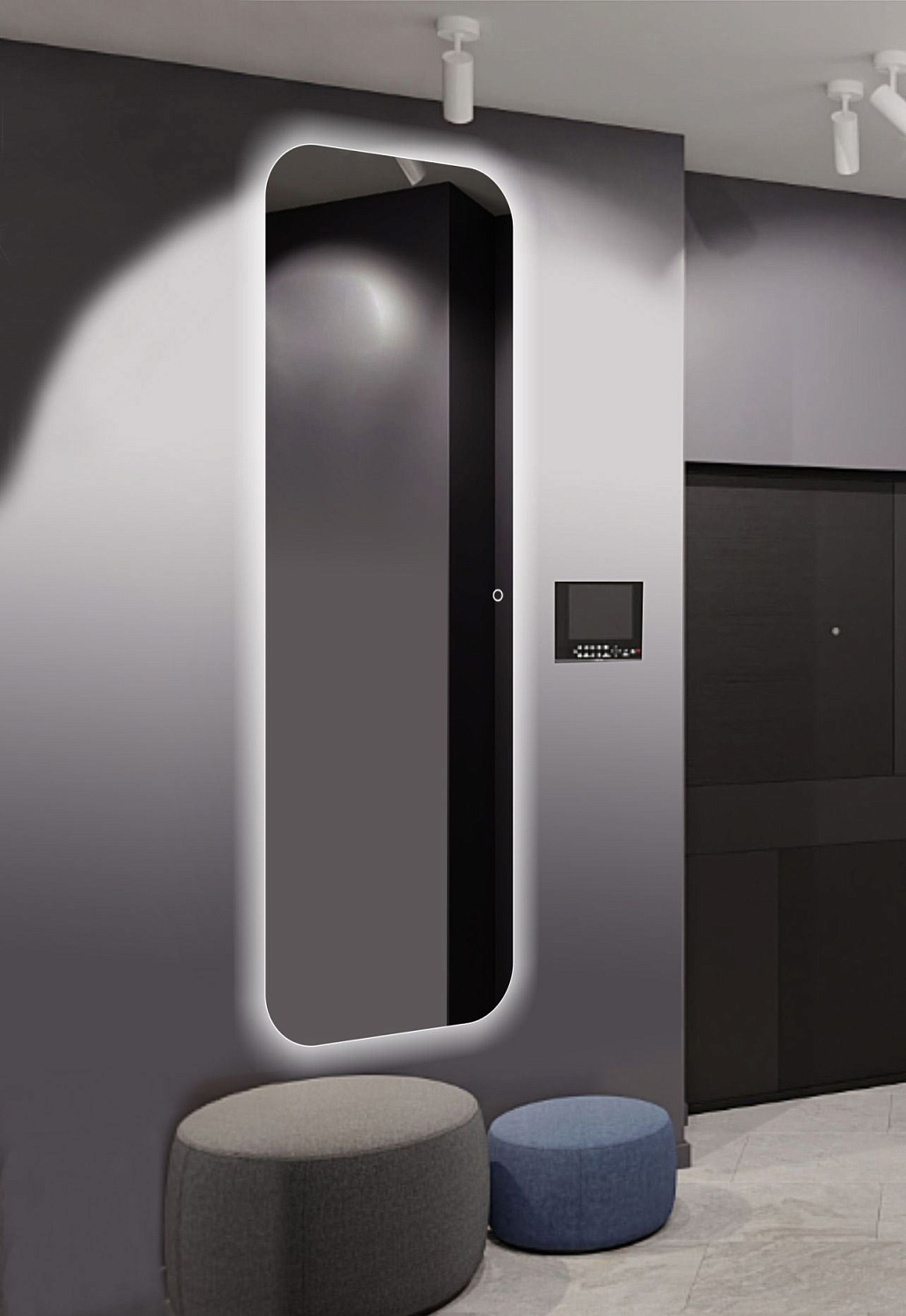 Прямоугольное зеркало парящее А031К