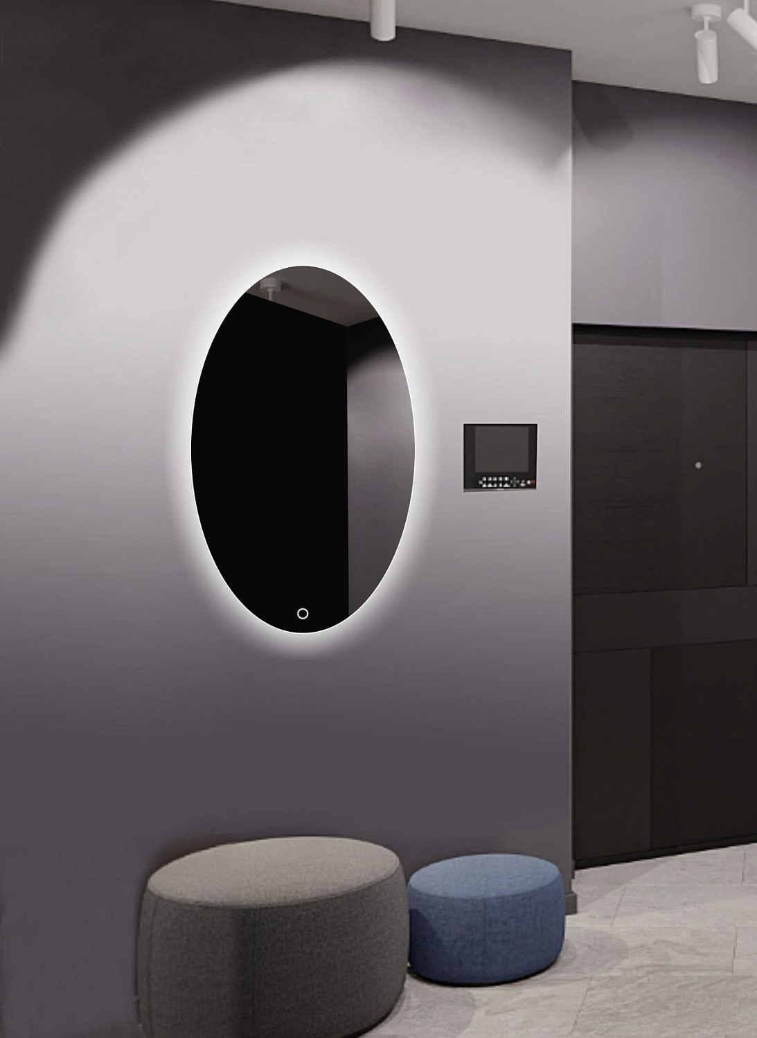 Овальное зеркало парящее А042К